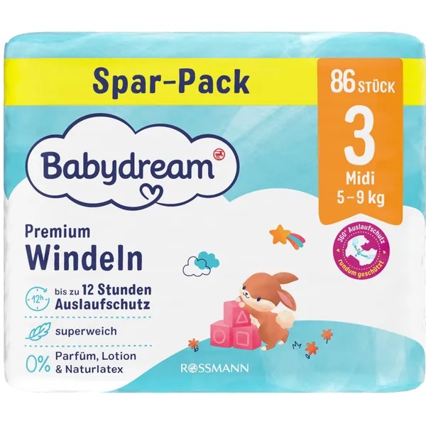 Premium Windel Größe 3 Junior 5-9 kg