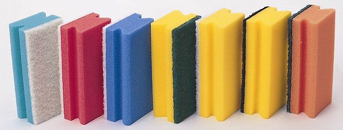Schwamm 15x7x4 5cm gelb/grün