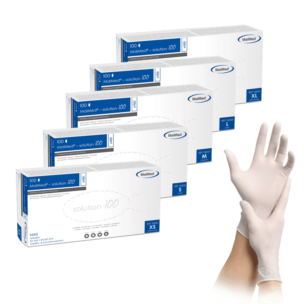 Nitril-Handschuhe"S"weiß 100 St.