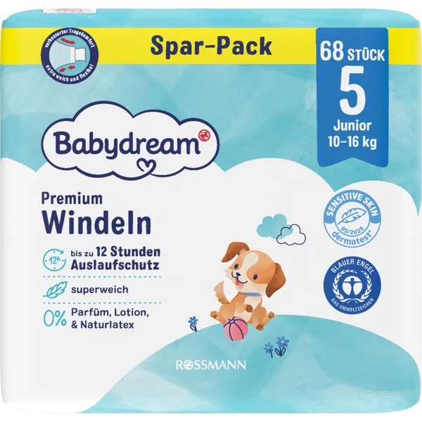 Premium Windel Größe 5 Junior 10-16 kg